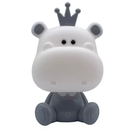 lampada ippopotamo grigio
