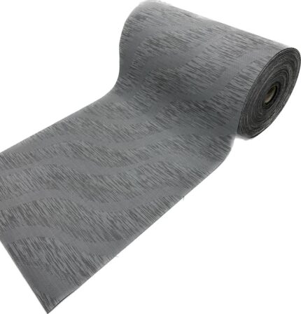 tappeto per cucina a metro wave grigio chiaro