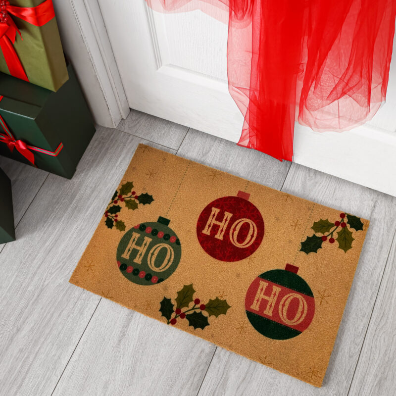 Tappeto Fuori Porta Natalizio Christmas Balls